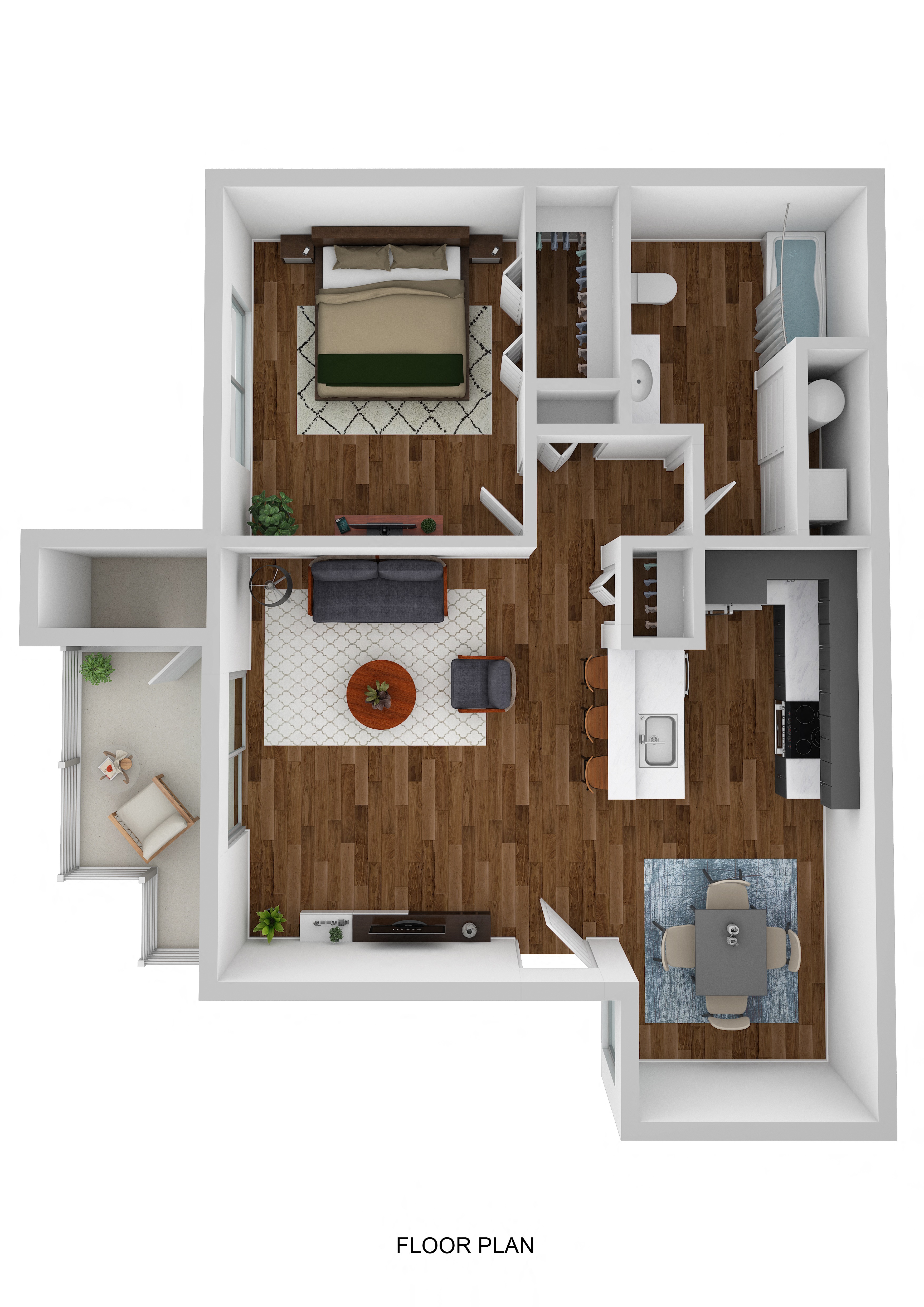 3D floor plan of the Birch